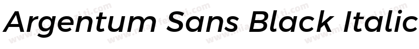 Argentum Sans Black Italic字体转换
